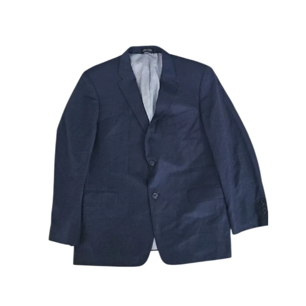Tommy Hilfiger 100% Wool Sport Coat Blazer Men 42S Navy Business Classic